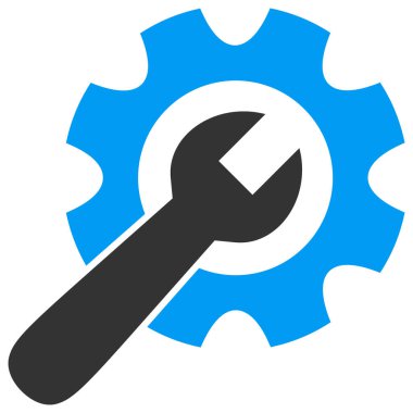 Gear Vektör Simgesi Düz İllüstrasyonlu AnahtarComment