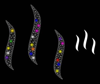 Takımyıldızı Renkli Işıklı Parlak Izgara Buhar Simgesi Simgesi