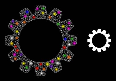 Takımyıldızı Renkli Işıklı Parlak Ağ İşaretleme Simgesi