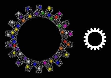 Takımyıldızı Renk Işıkları ile Ağ Çarkı Simgesini Işıkla