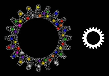 Parlak Ağ Çarklı Parlak Işıklı Simge
