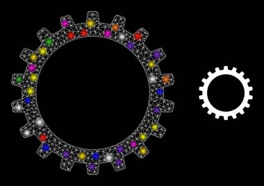 Parlak Ağ Çarklı Parlak Işıklı Simge