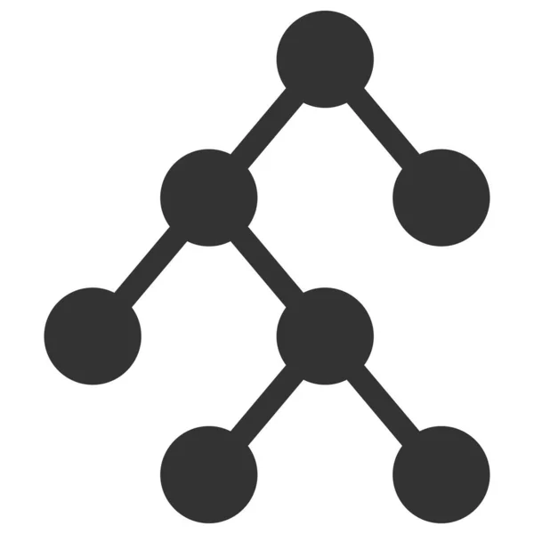 Illustration plate d'icône de vecteur de relations binaires — Image vectorielle