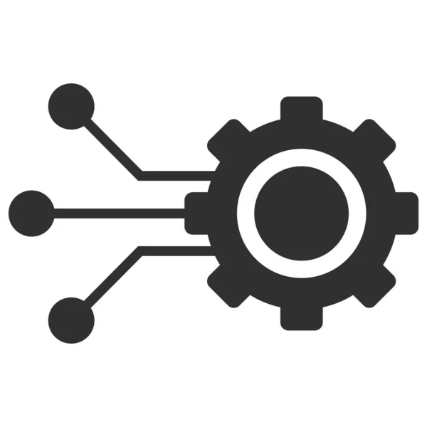 Gear Connectors Vector Icon Flache Illustration — Stockvektor