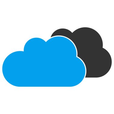 Bulutlar Raster Simgesi Düz Çizim