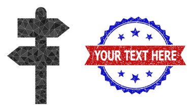 Çift Renkli Mühür Damgalı Yol İşaretleyici Üçgen Düşük Polonyalı Simge