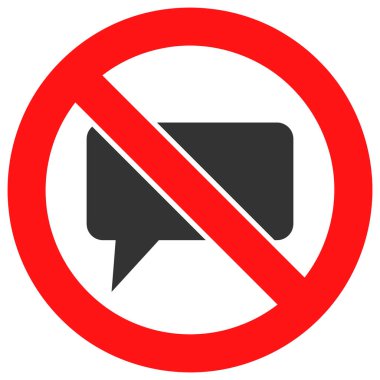 Yasak Görüş Raster Simge Düz Çizim