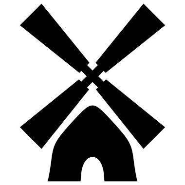 Tower Mill Raster Simgesi Düz Çizim