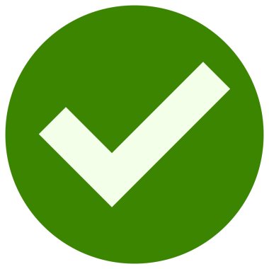 Evet Mark Raster Simge Düz Çizim