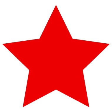 Kırmızı Yıldız V2 Raster Simgesi Düz Çizim
