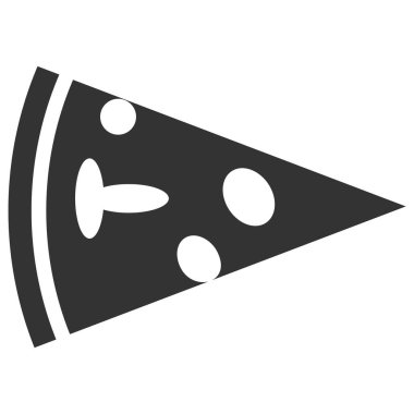 Pizza Parçası Raster Simgesi Düz Çizim