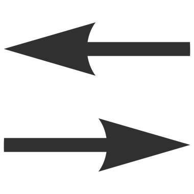 Okları Çevir Raster Simgesi Düz Çizim