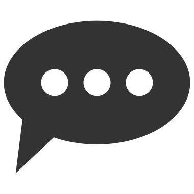 Forum İletisi Raster Simgesi Düz Çizim