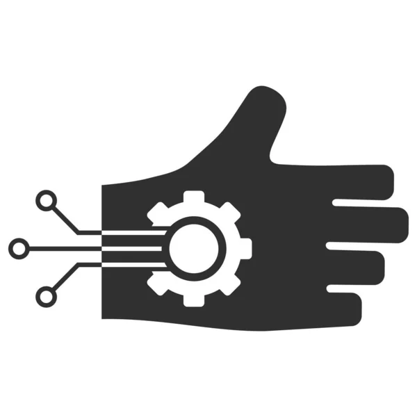Illustrazione piatta dell'icona raster del braccio meccanico — Foto Stock