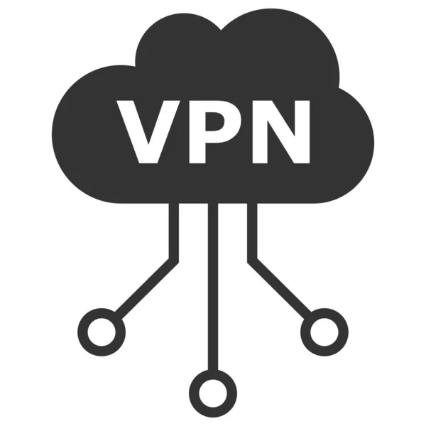 VPN Cloud V2 Raster Icon Flat Illustration — Stockfoto