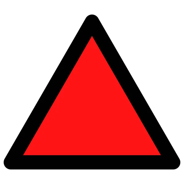 Danger Triangle Template Raster Icon Flat Illustration — Stock Photo, Image