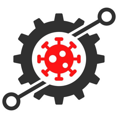 Nanobot Raster Simgesi Düz Çizim