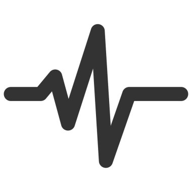 Nabız Raster Simgesi Düz Çizim