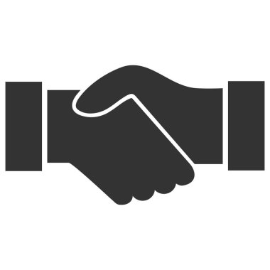 Anlaşma Tokalaşması Raster Simgesi Düz Çizim