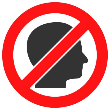 İnsan Raster Simgesi Düz Resmini Durdur