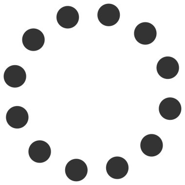 Noktalı Çember Çevre Raster Simgesi Düz Çizim