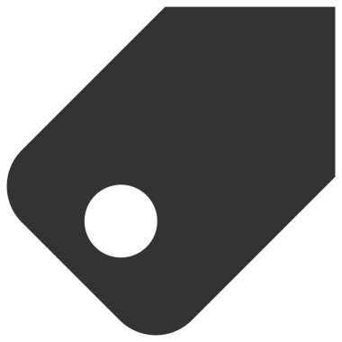 Etiket Raster Simgesi Düz Çizim