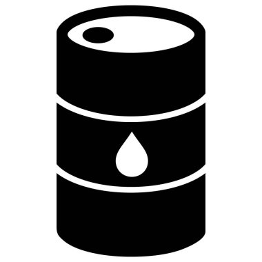Petrol Fıçısı Raster Simgesi Düz Çizim