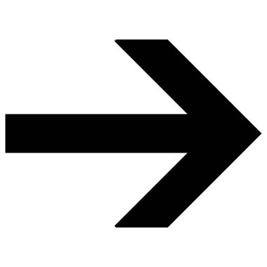 Sağ Ok Raster Simgesi Düz Çizim