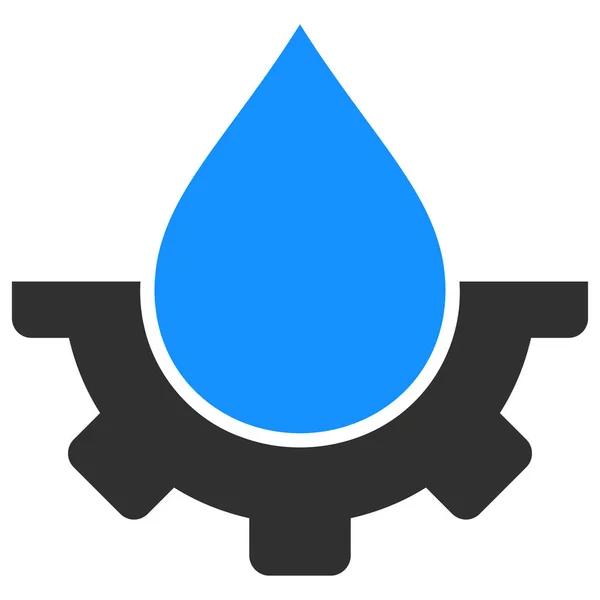 Water Industry Raster Icon Flat Illustration — Stock Photo, Image