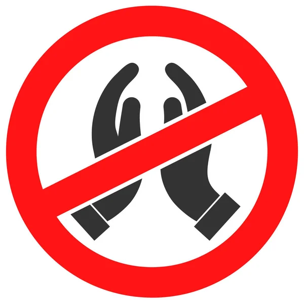 Stop Praying Hands Raster Icon Flat Illustration — Stock Photo, Image