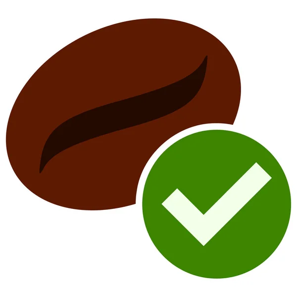Valid Coffee Raster Icon Flat Illustration — Stock Photo, Image