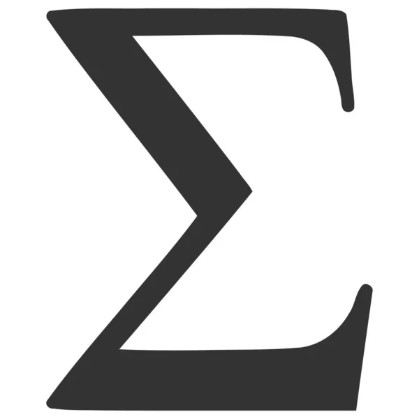 Sigma Greek Letter Icono de trama Ilustración plana —  Fotos de Stock