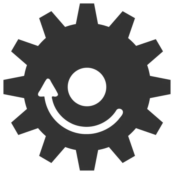 Rotação de roda de engrenagem Raster Icon Ilustração plana — Fotografia de Stock