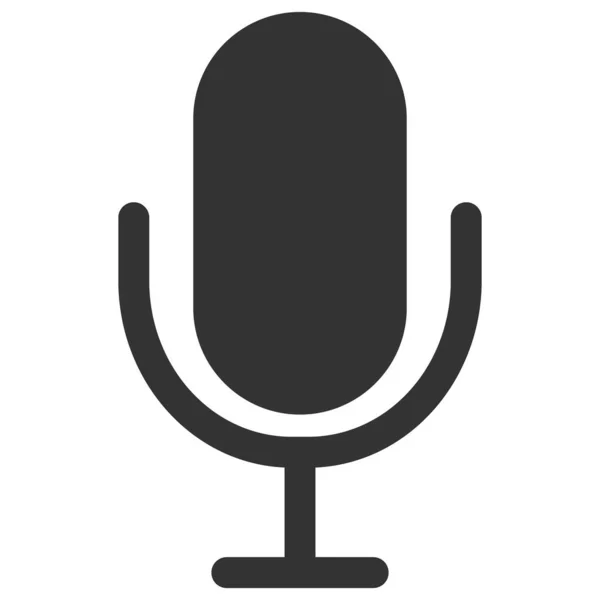 Microphone Raster Icon Flat Illustration — Stock Photo, Image