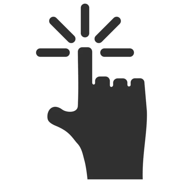 Finger Click Raster Icon Flat Illustration — Stock Photo, Image