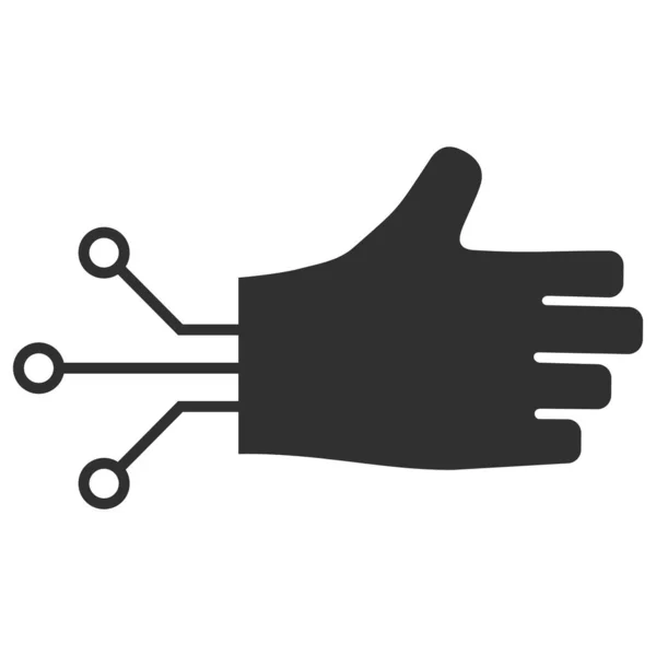 Mechanical Hand Raster Icon Flat Illustration — Stock Photo, Image