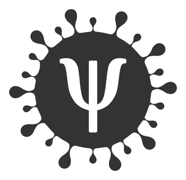 Ilustração plana do ícone do vetor da estirpe do vírus de Psi — Vetor de Stock