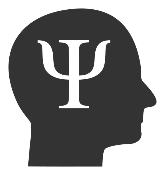 Illustrazione piatta dell'icona vettoriale di psicologia — Vettoriale Stock