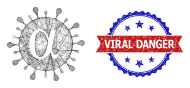 Ağ Alfa Kapalı Virüs Ağı ve Kirli Çift Renkli Virüs Tehlike Mührü