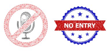 Yumurtadan Çıktı Mikrofonu Durdur Ağ ve Tehlike İki Renkli Giriş Yasaktır