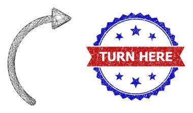 Ağ Döndürme Sağ Ağ Ağı ve Kirli Çift Renk Çevirme Burayı Mühürle