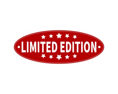 Sınırlı sürüm kırmızı grunge metin damga vektör illüstrasyonu