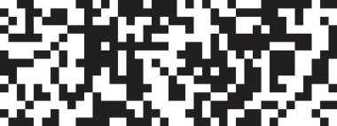 Rastgele düzenlenmiş kare pikseller. 8 bitlik oyun arkaplanı. Soyut mozaik desen. Dolandırıcılık, yıkım ya da çözünme görselleştirme. Vektör grafik illüstrasyonu.