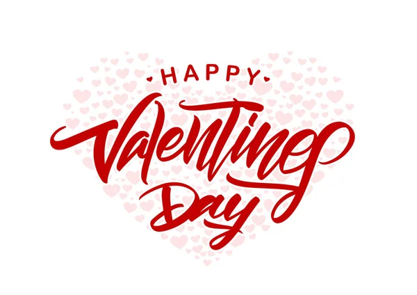 Векторна Ілюстрація Рука Малювала Сучасні Малюнки Пензлем Щасливого Дня Валентинів — стоковий вектор