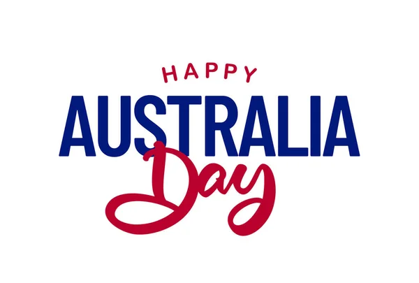 Composizione lettering vettoriale di Happy Australia Day — Vettoriale Stock