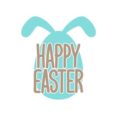 Süslü yumurta ve tavşan kulaklı Mutlu Paskalyalar..