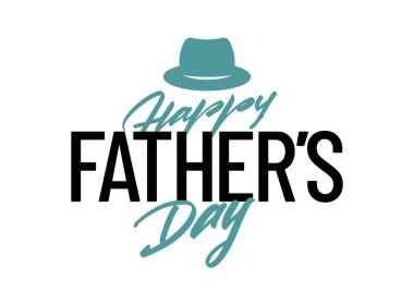 Şapkalı Mutlu Babalar Günü 'nün vektör tipi kompozisyonu.