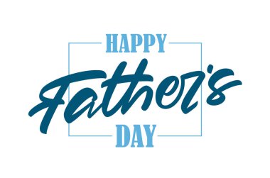 Vector handritten brush type lettering composition of Happy Fathers Day.