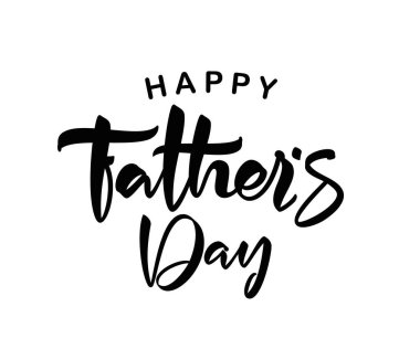 Beyaz arkaplanda Mutlu Babalar Günü 'nün el yazısıyla yazılmış yazı tipi..