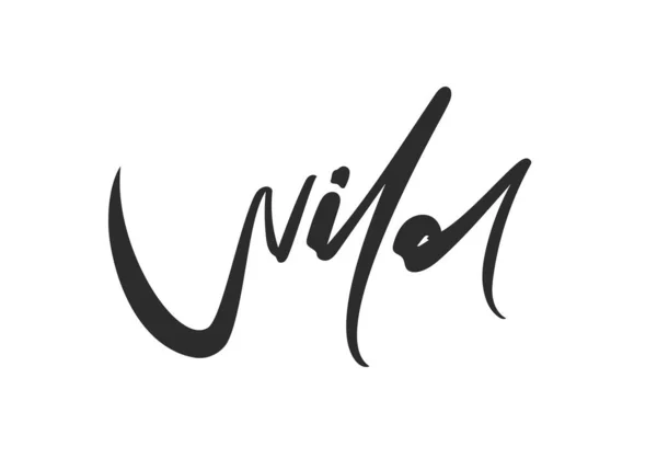 Handgezeichneter kalligrafischer Schriftzug von Wild auf weißem Hintergrund — Stockvektor